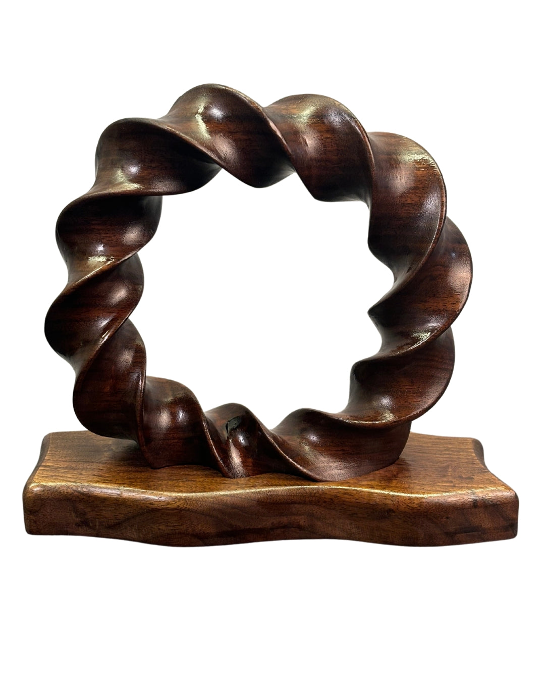 Spiral Möbius Walnut Art Piece