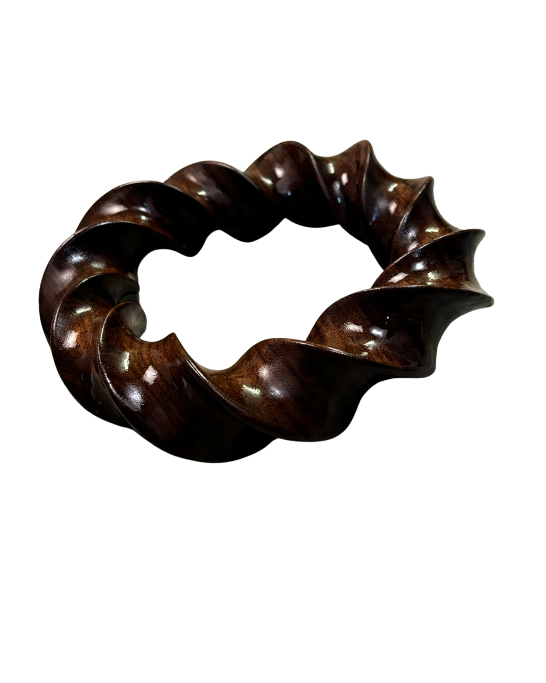 Spiral Möbius Walnut Art Piece