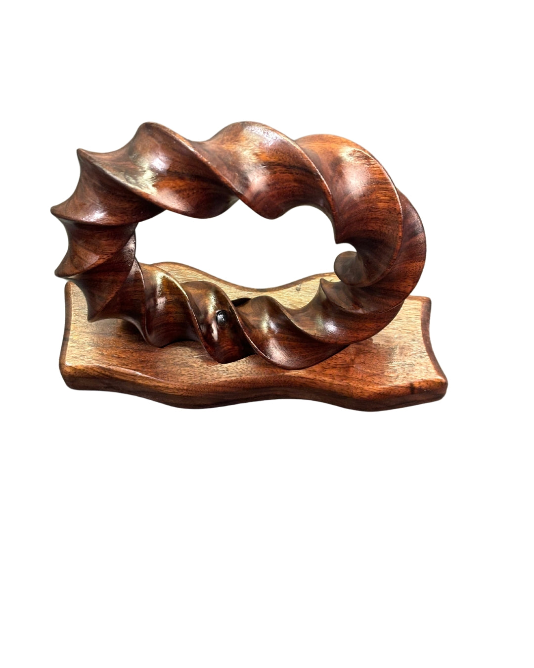 Spiral Möbius Walnut Art Piece