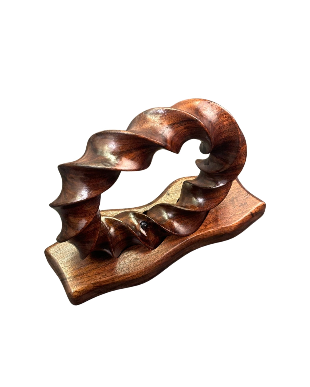 Spiral Möbius Walnut Art Piece