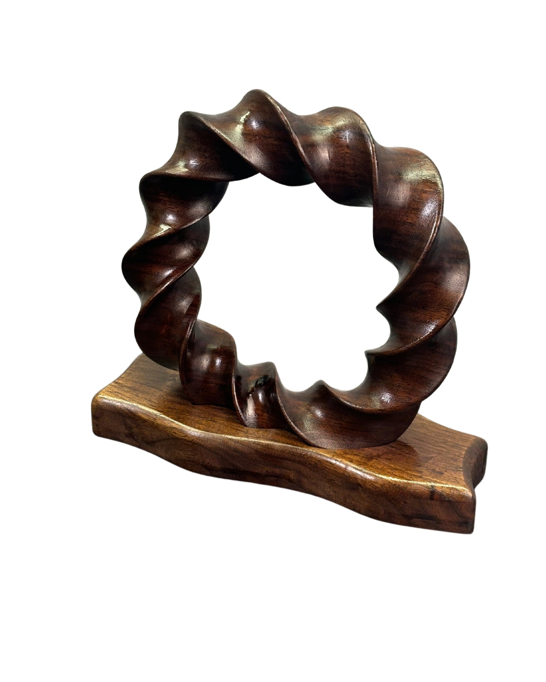 Spiral Möbius Walnut Art Piece