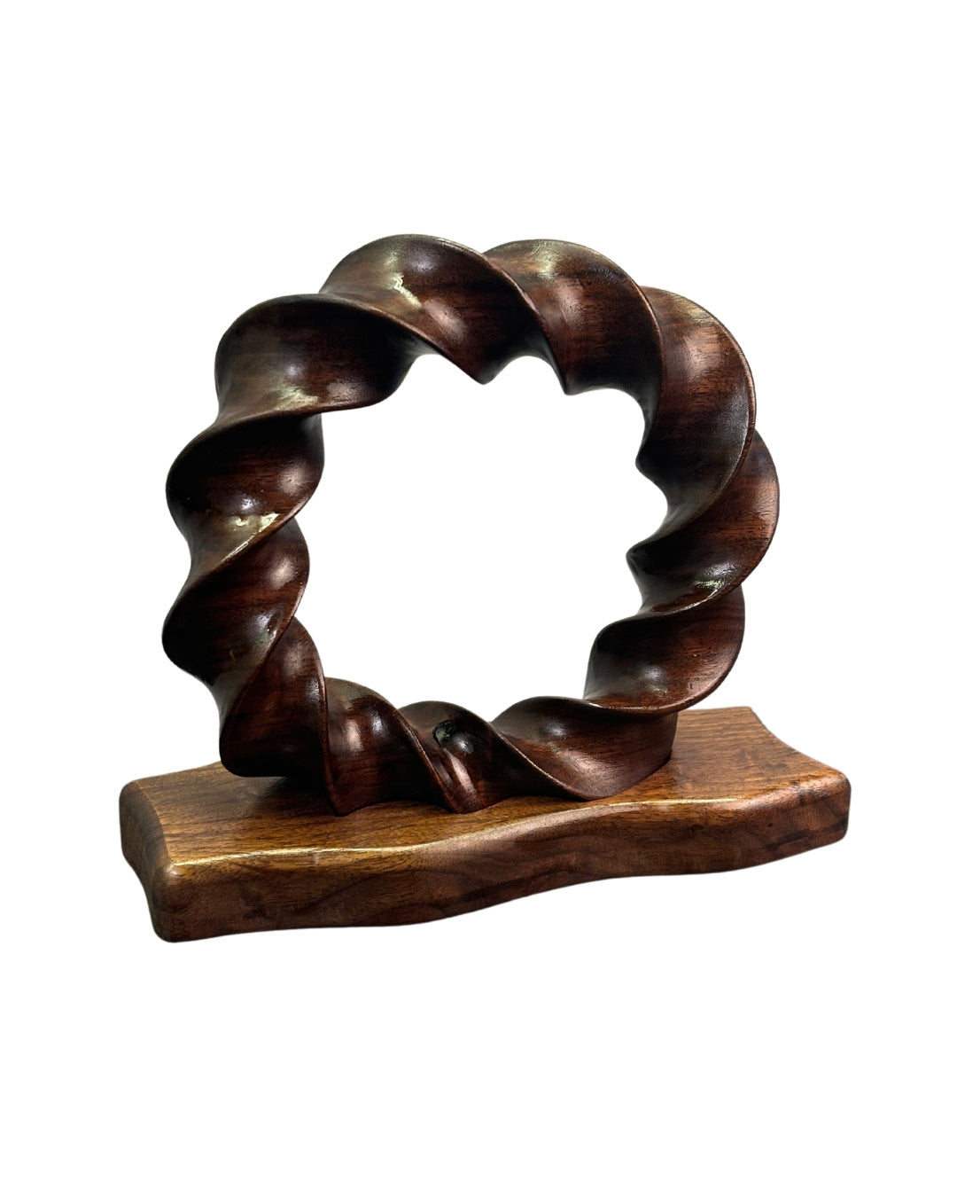 Spiral Möbius Walnut Art Piece