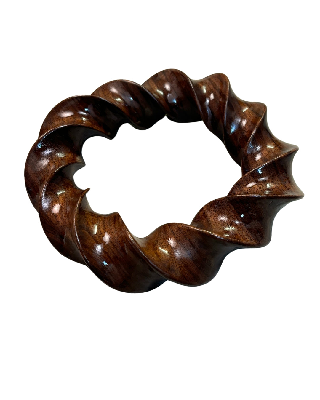 Spiral Möbius Walnut Art Piece