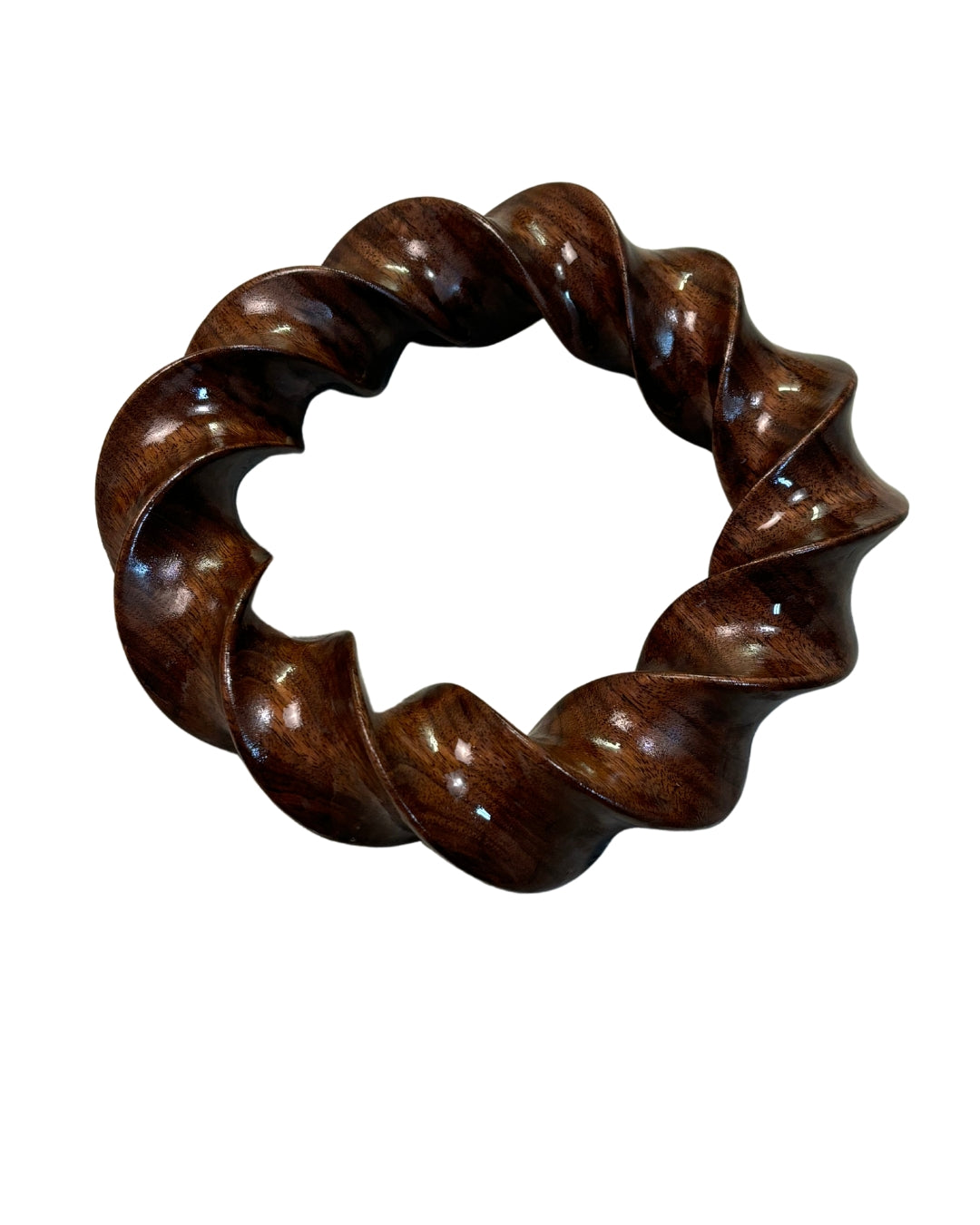 Spiral Möbius Walnut Art Piece