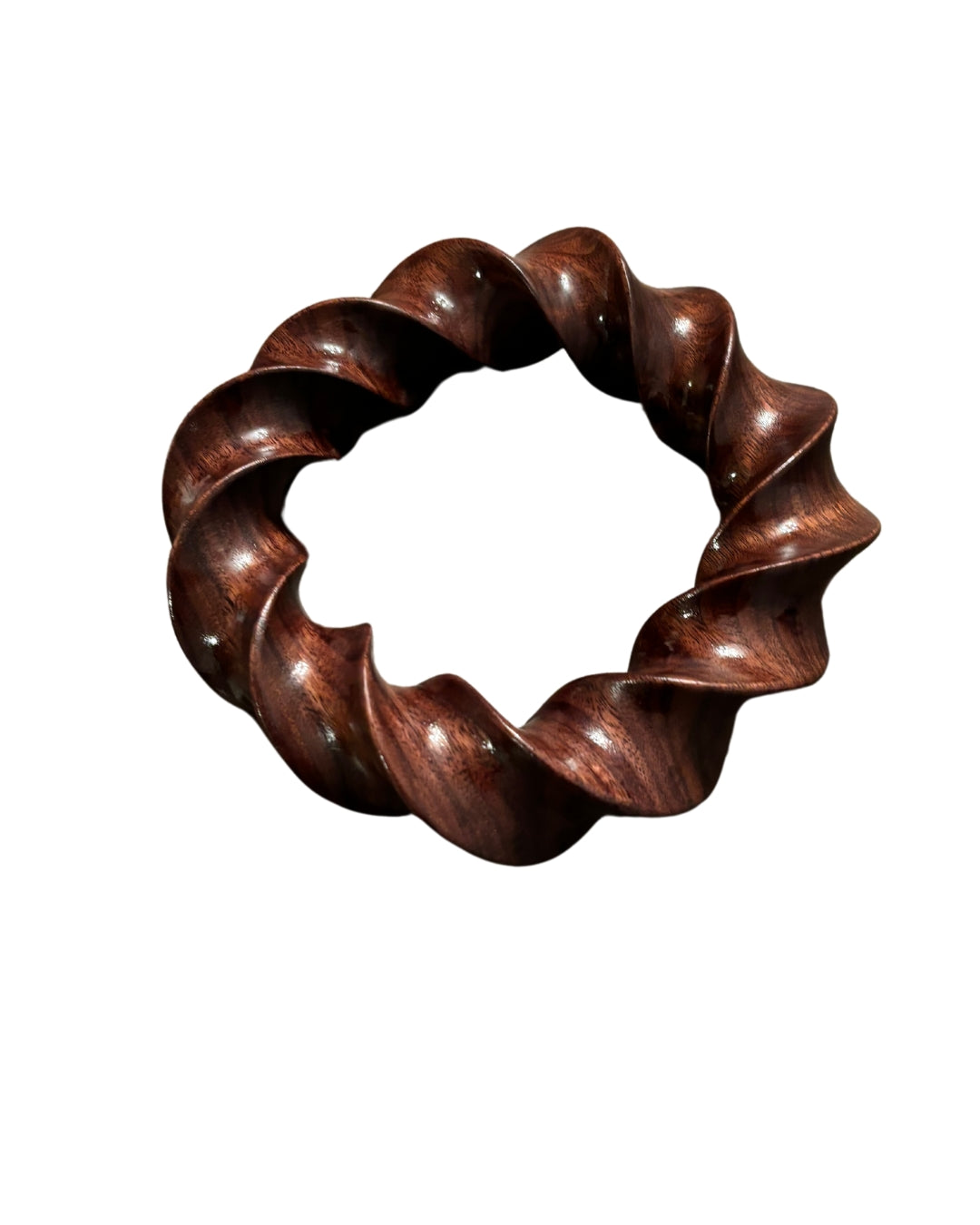 Spiral Möbius Walnut Art Piece